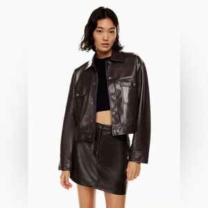 Aritzia Wilfred Vegan Leather Jacket